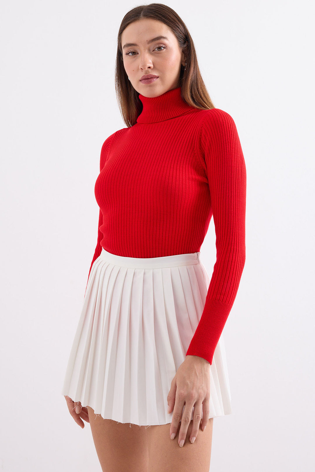 BGD Women Fisherman Collar Sweater - Red - Avondale
