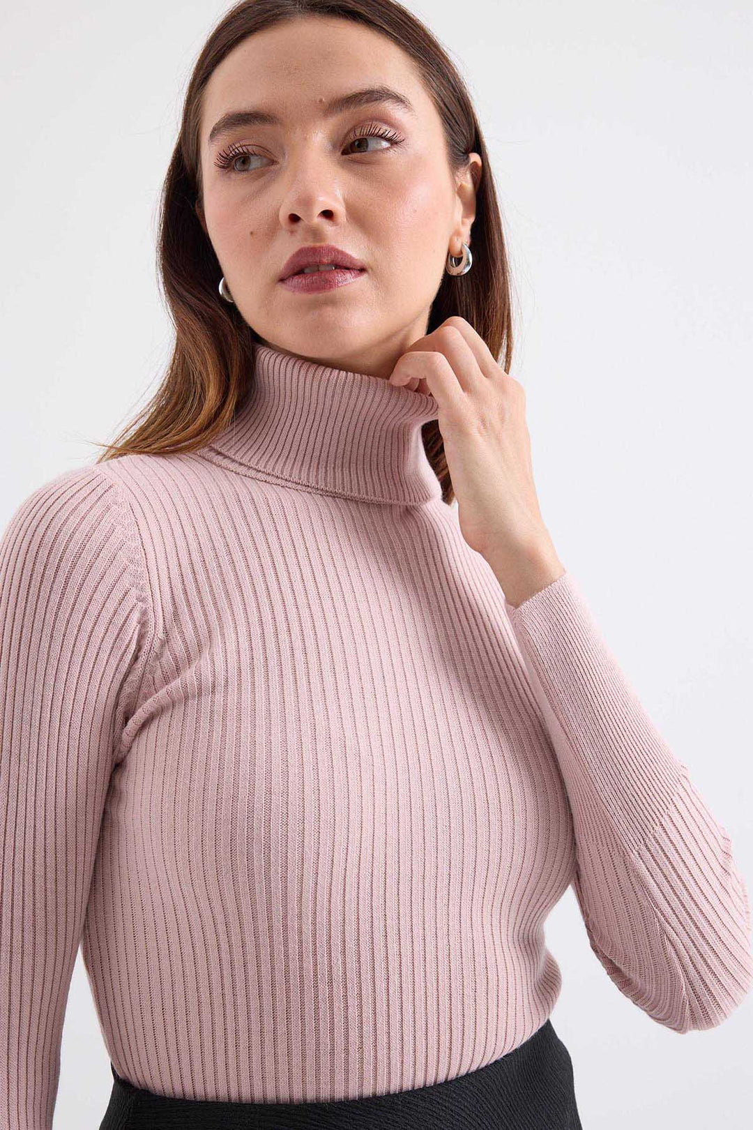BGD Women Fisherman Collar Sweater - Pink - Avondale