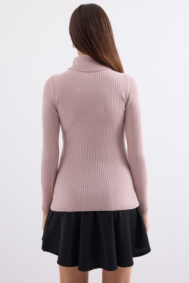 BGD Women Fisherman Collar Sweater - Pink - Avondale