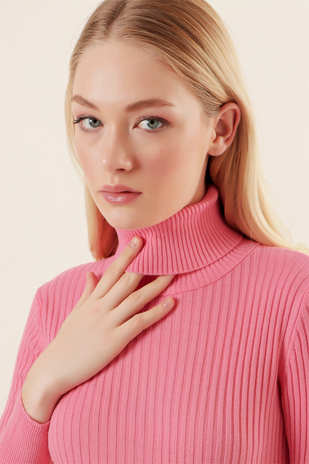 BGD Women Fisherman Collar Sweater - Pink - Avondale