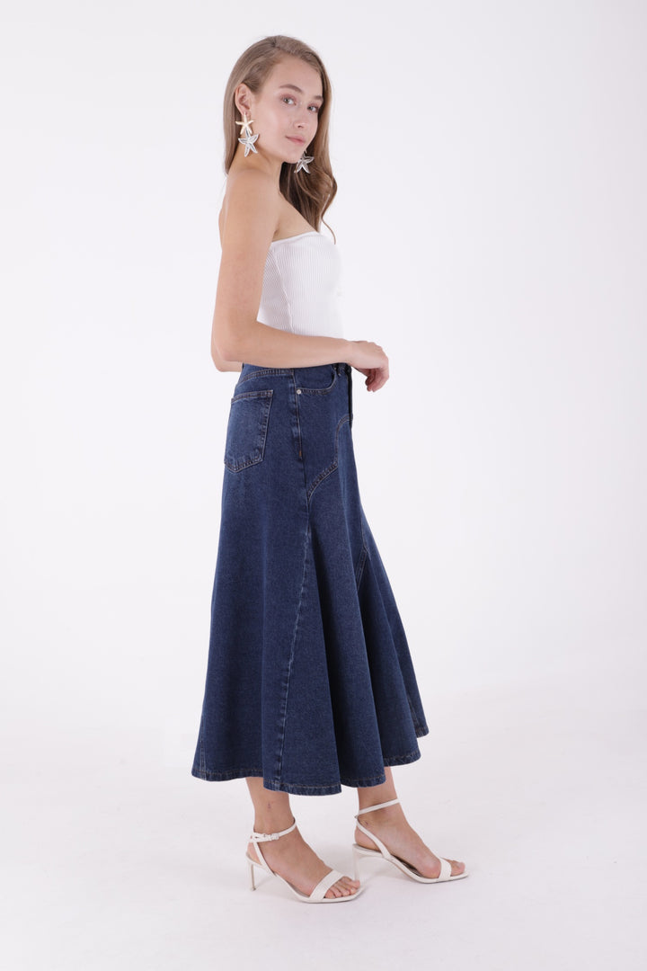 XLJ Long Denim Skirt Shaped Bell - Whangarei