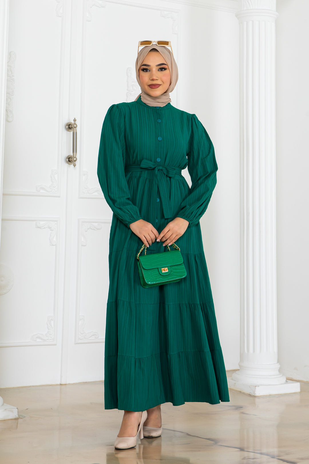 BNG Women Button Detailed Dress Emerald Green 2024 - Heroica Ciudad de Tlaxiaco