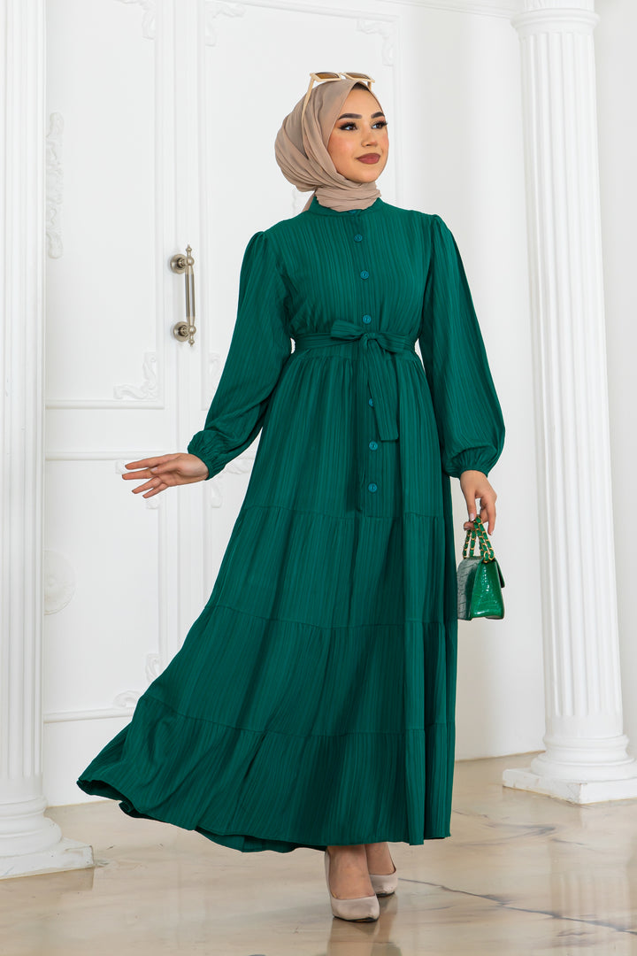 BNG Women Button Detailed Dress Emerald Green 2024 - Heroica Ciudad de Tlaxiaco