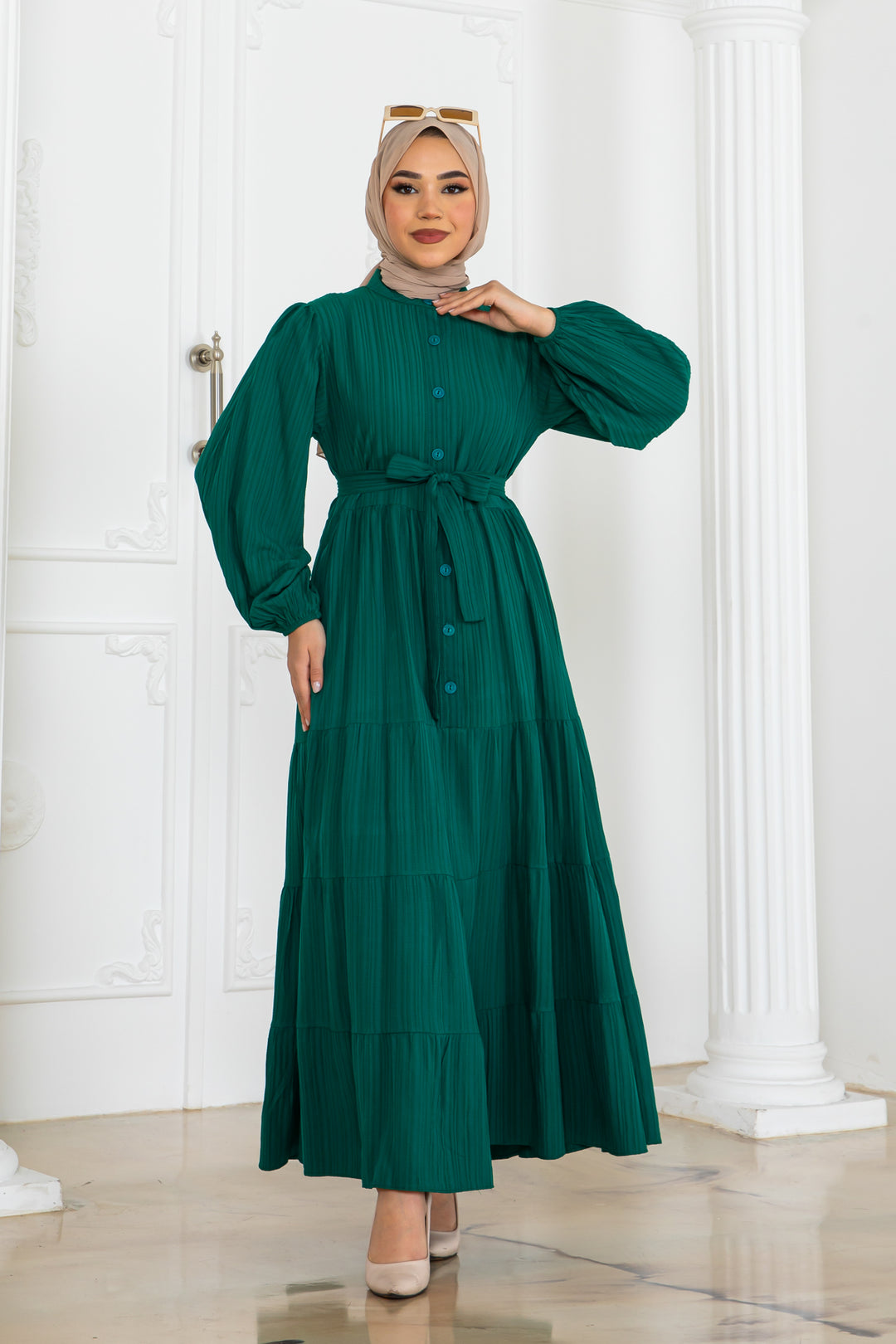 BNG Women Button Detailed Dress Emerald Green 2024 - Heroica Ciudad de Tlaxiaco