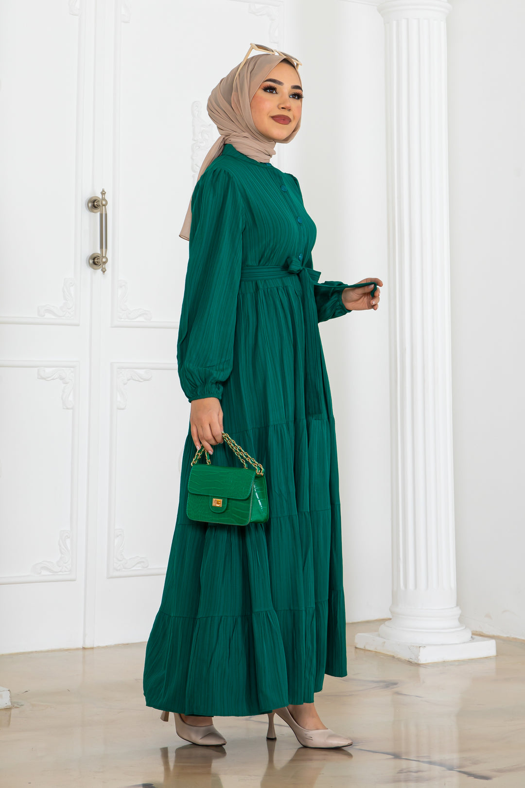 BNG Women Button Detailed Dress Emerald Green 2024 - Heroica Ciudad de Tlaxiaco