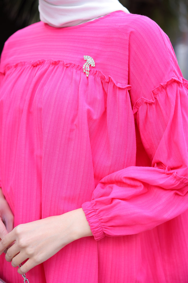 BNG Women Ruffle Detail Blouse Fuchsia - Clermont