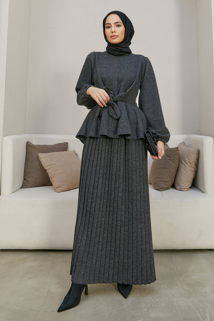 ZRF Women Skirted Knit Set - Anthracite - Ciudad Valles