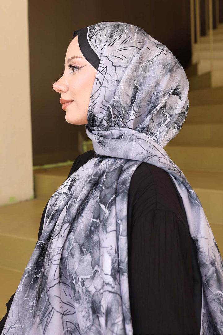 BNG Women Patterned Scarf Black-Grey İpk114 - San Felíu de Llobregat