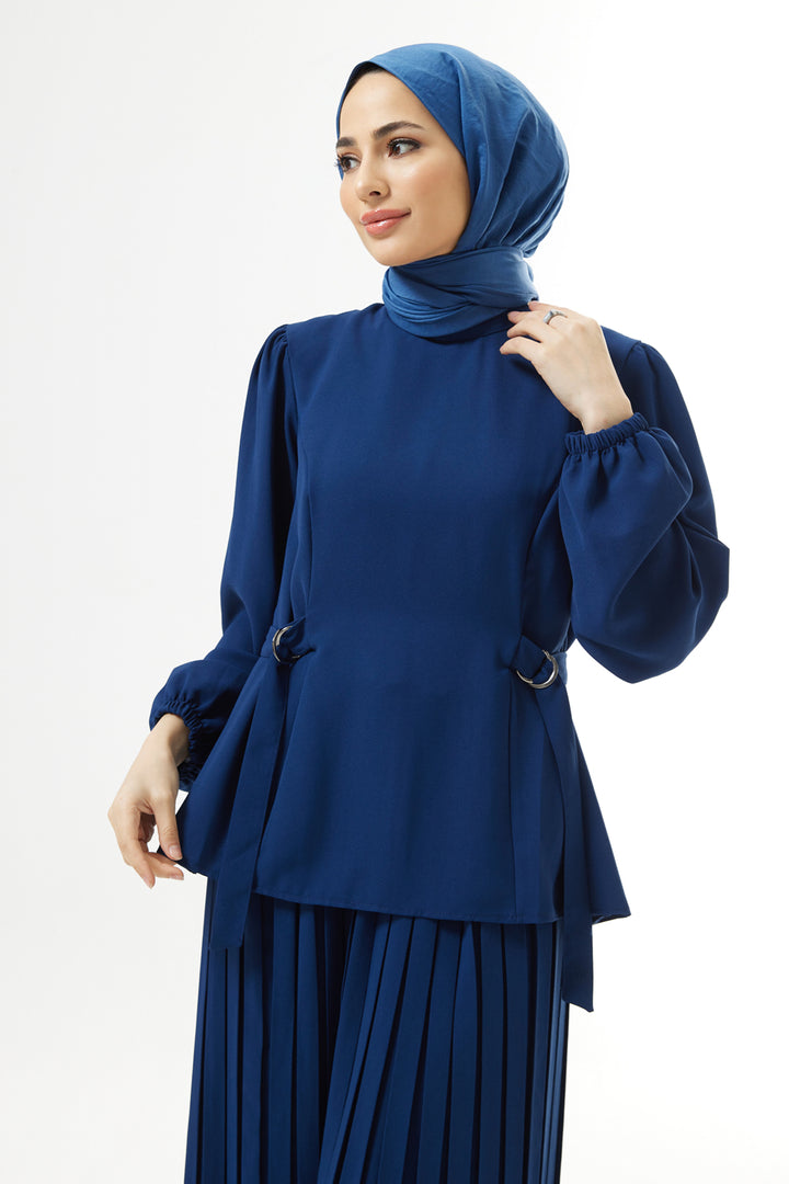 ZRF Women Pleated Skirt Suit - Indigo - Palaió Fáliro