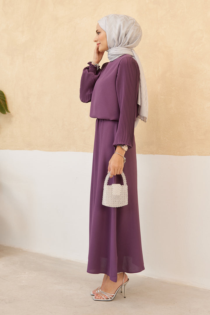 ZRF Women Sleeveless Skirt Tunic Set with Ruffled Sleeves - Lilac - Guelph