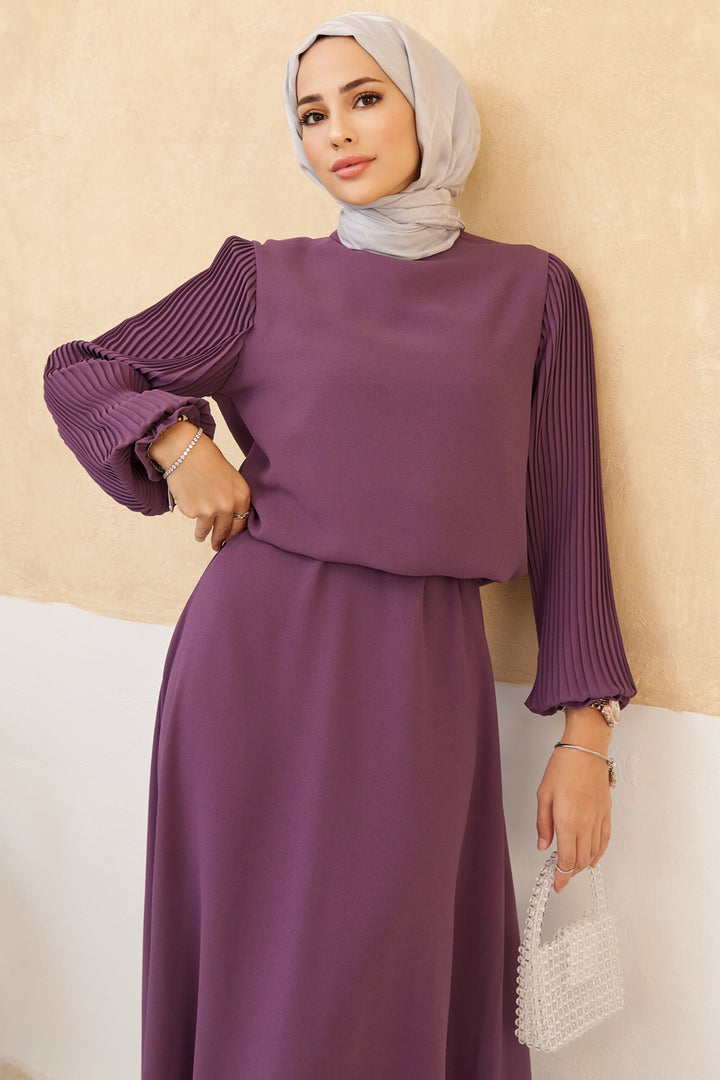 ZRF Women Sleeveless Skirt Tunic Set with Ruffled Sleeves - Lilac - Guelph