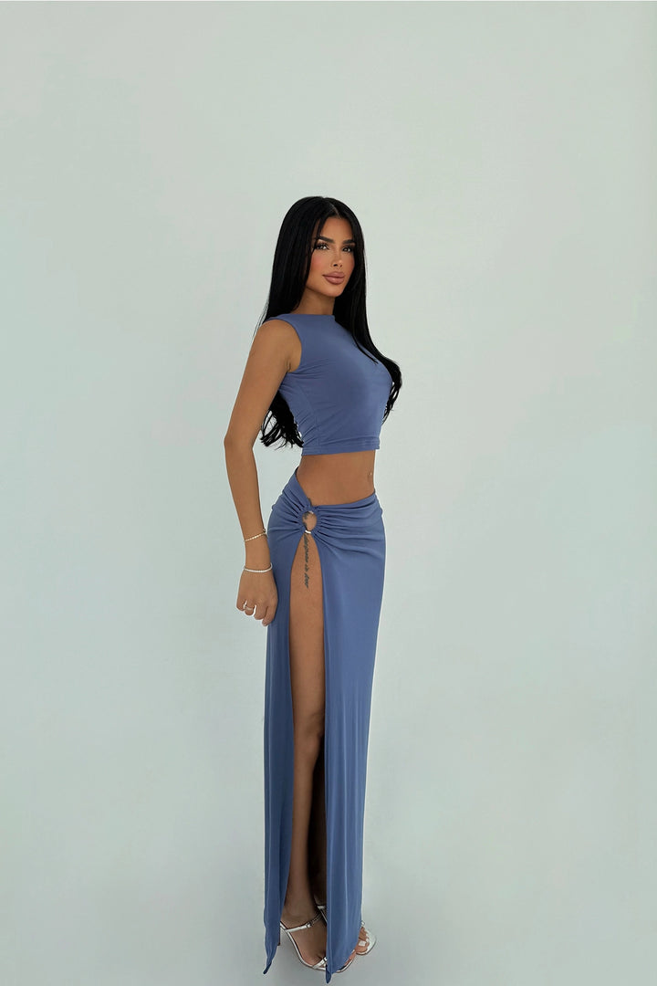 EYY Women Indigo Skirt Suit - Portland