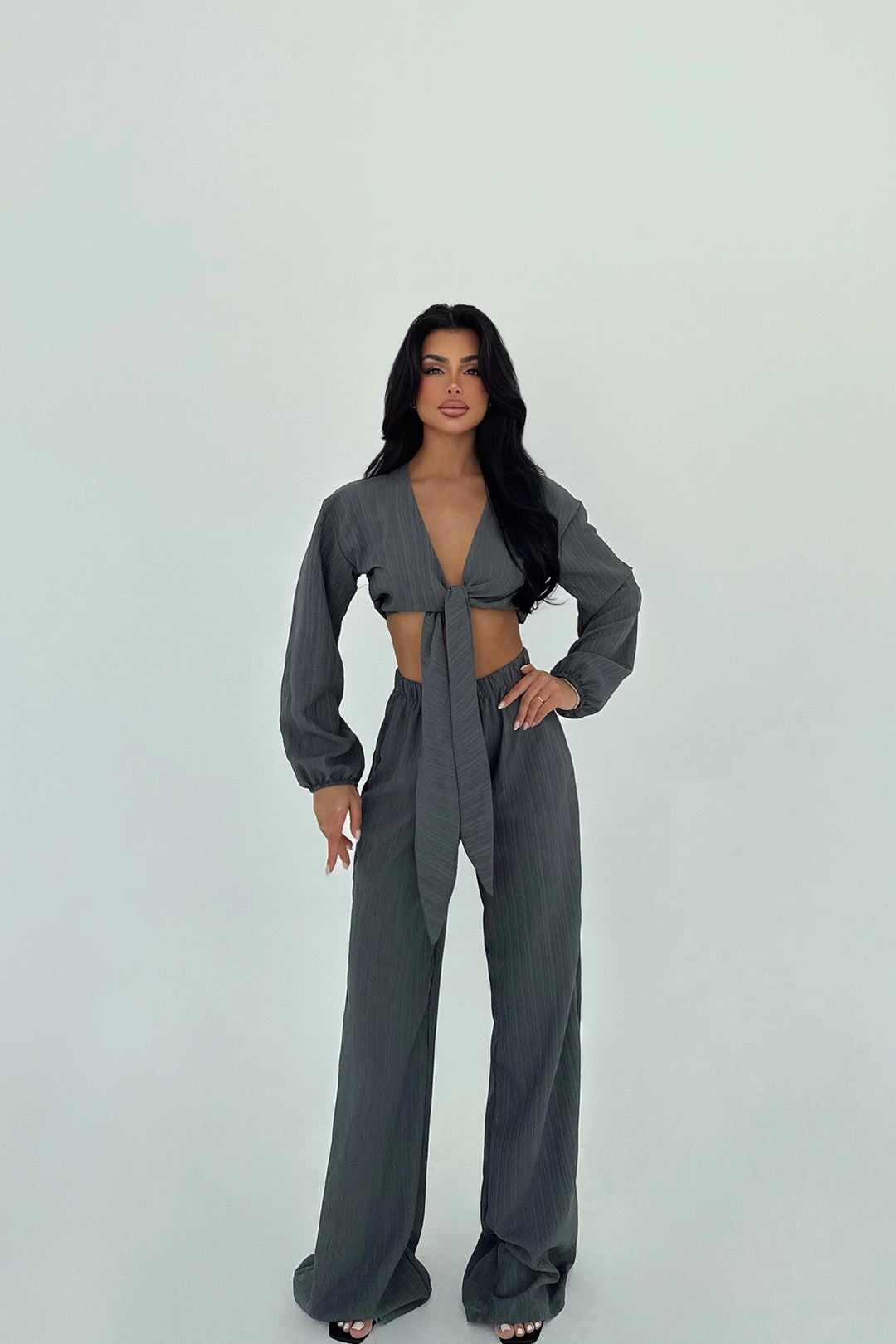 EYY Women Gri Adelina Bağcıklı Takım - Villajoyosa