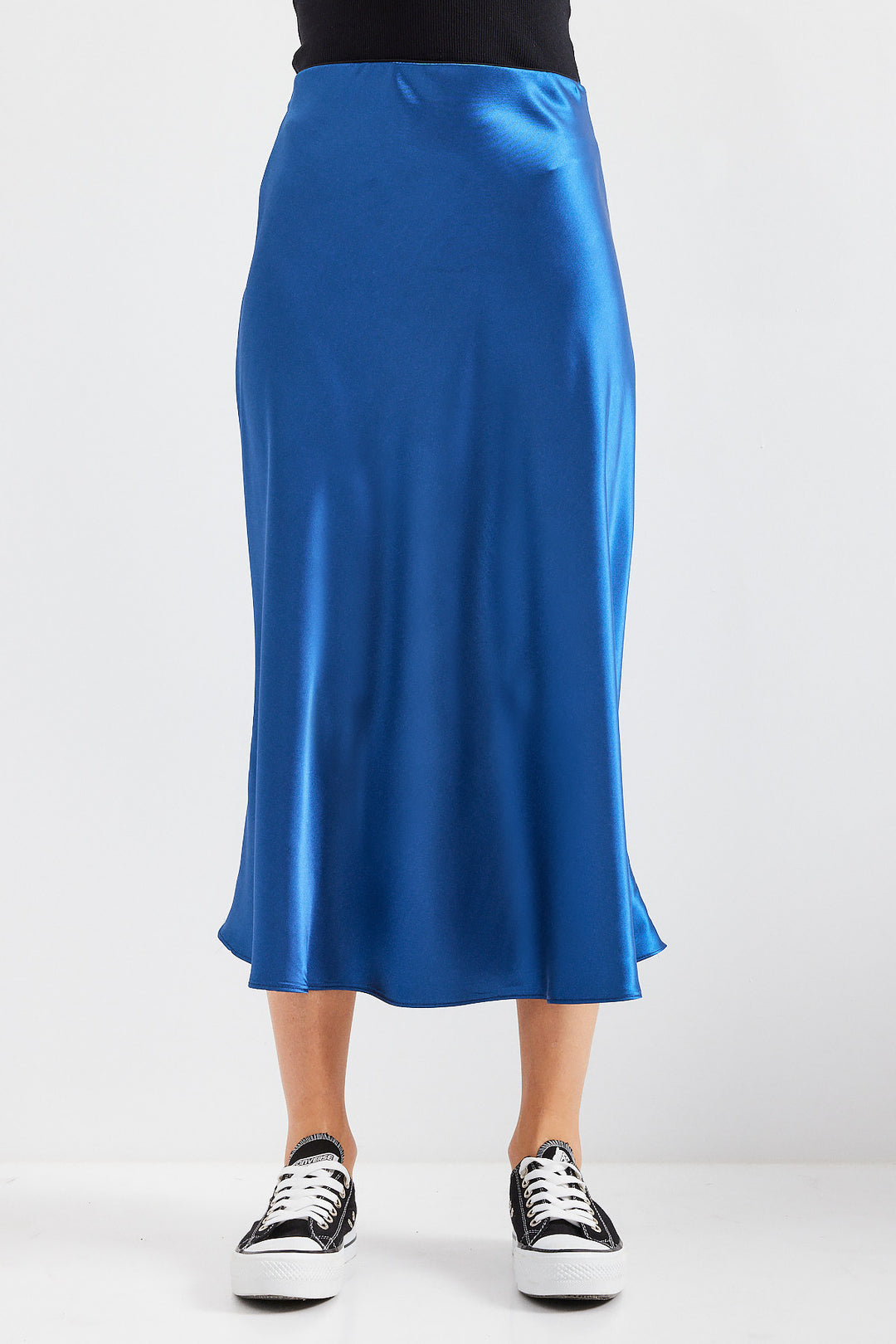 BGD Women Satin Skirt - Sax - Playas de Rosarito
