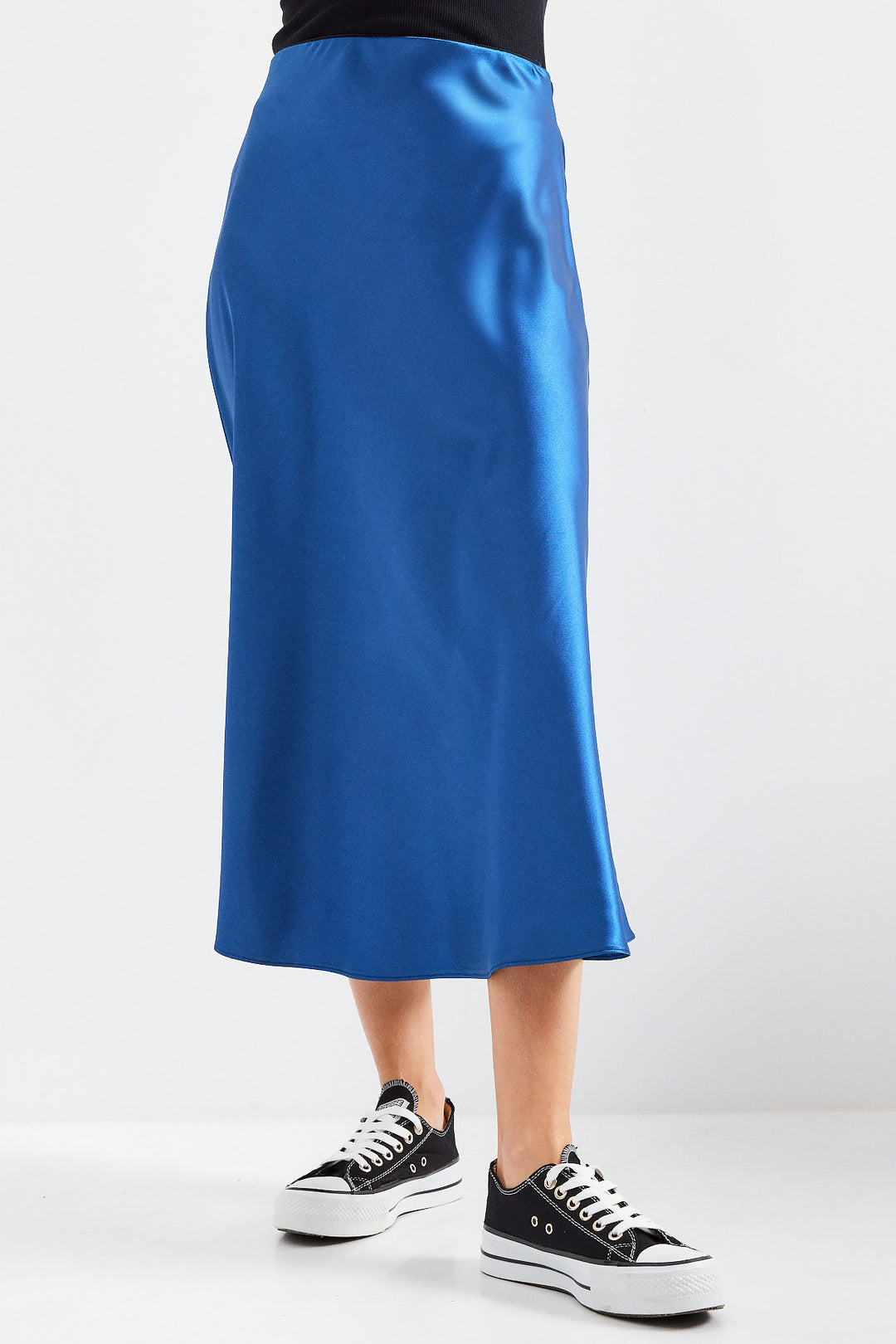 BGD Women Satin Skirt - Sax - Playas de Rosarito