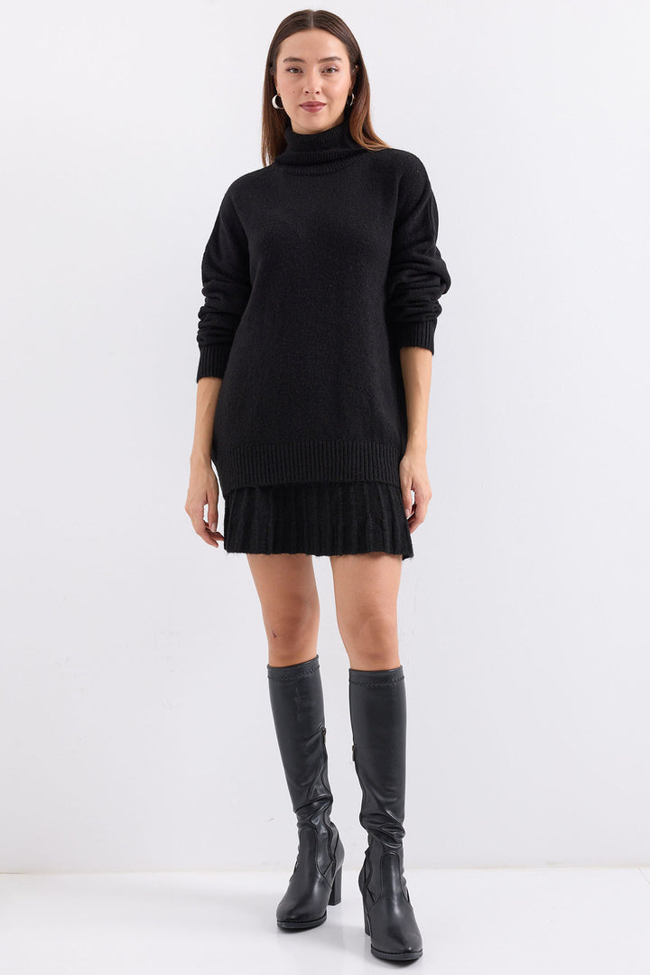 BGD Women Kazakh Skirt Knit Set - Black - Avondale