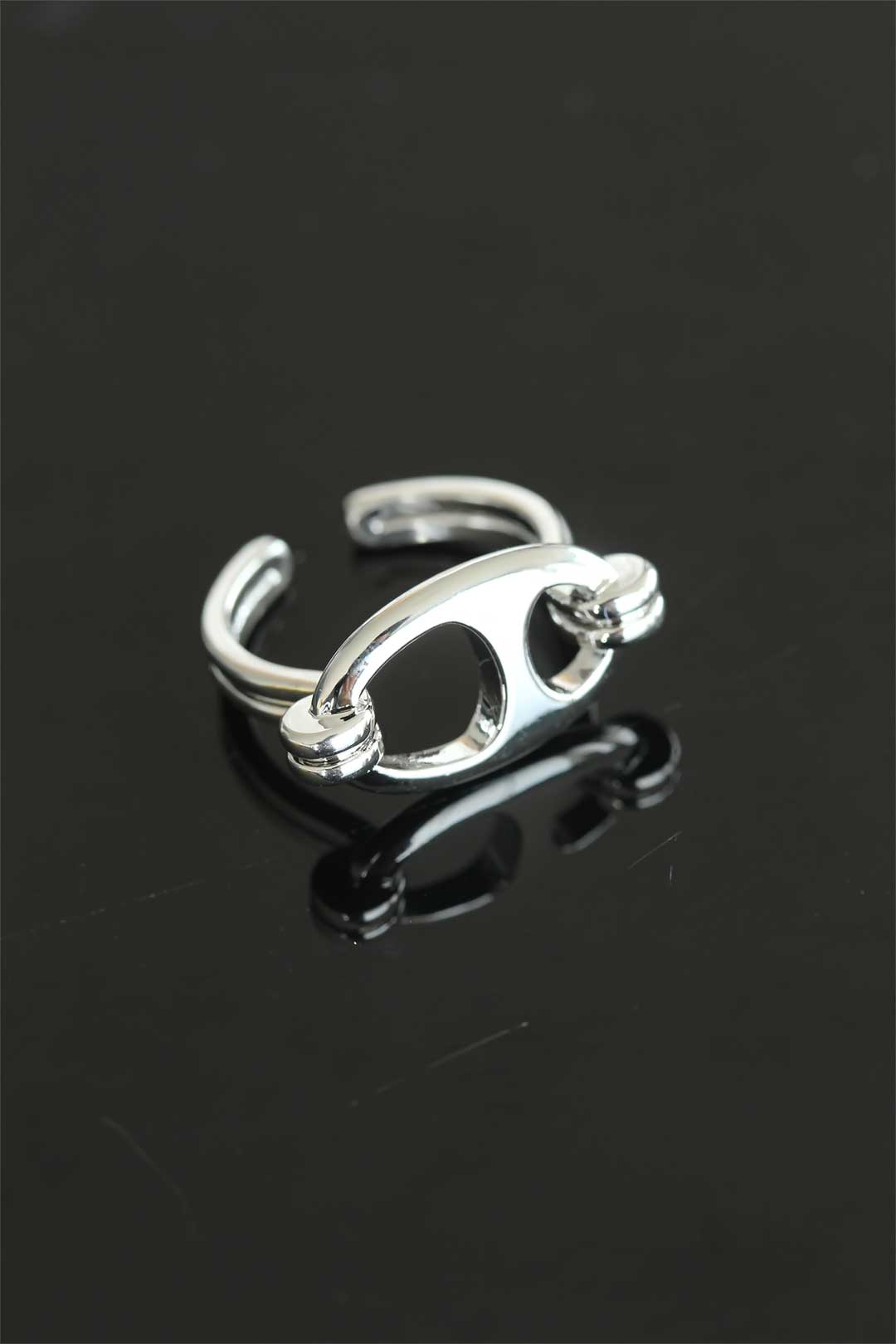 EBJ Non-Tarnish Steel Adjustable Silver Color Women's Ring - Dale City