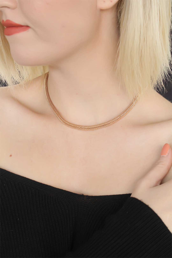 EBJ Rose Chain Woman Steel Necklace - Temoaya