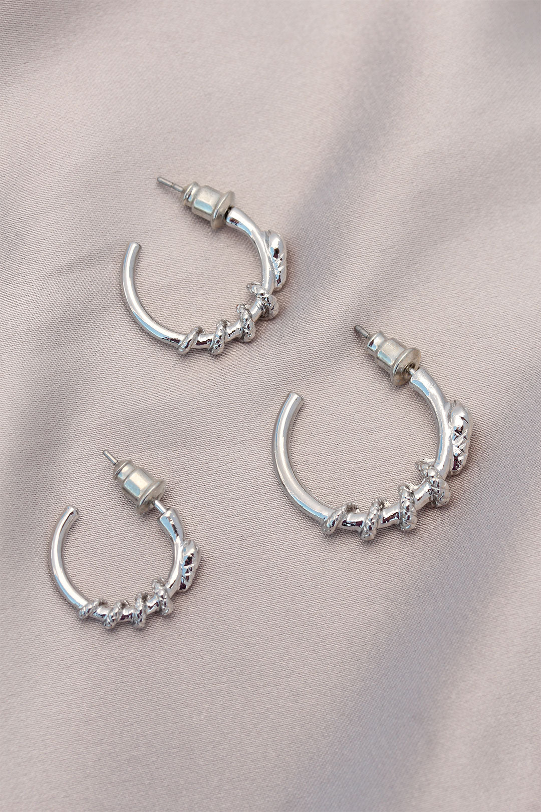 EBJ Snake Design Ring Model Silver Metal Earring Set - Panama City