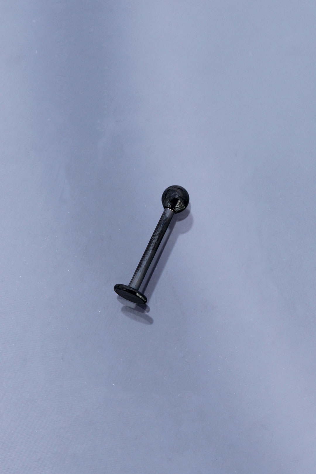 EBJ Black Straight Bar Single-Sided Top Model 316L Surgical Steel Piercing - Bergamo