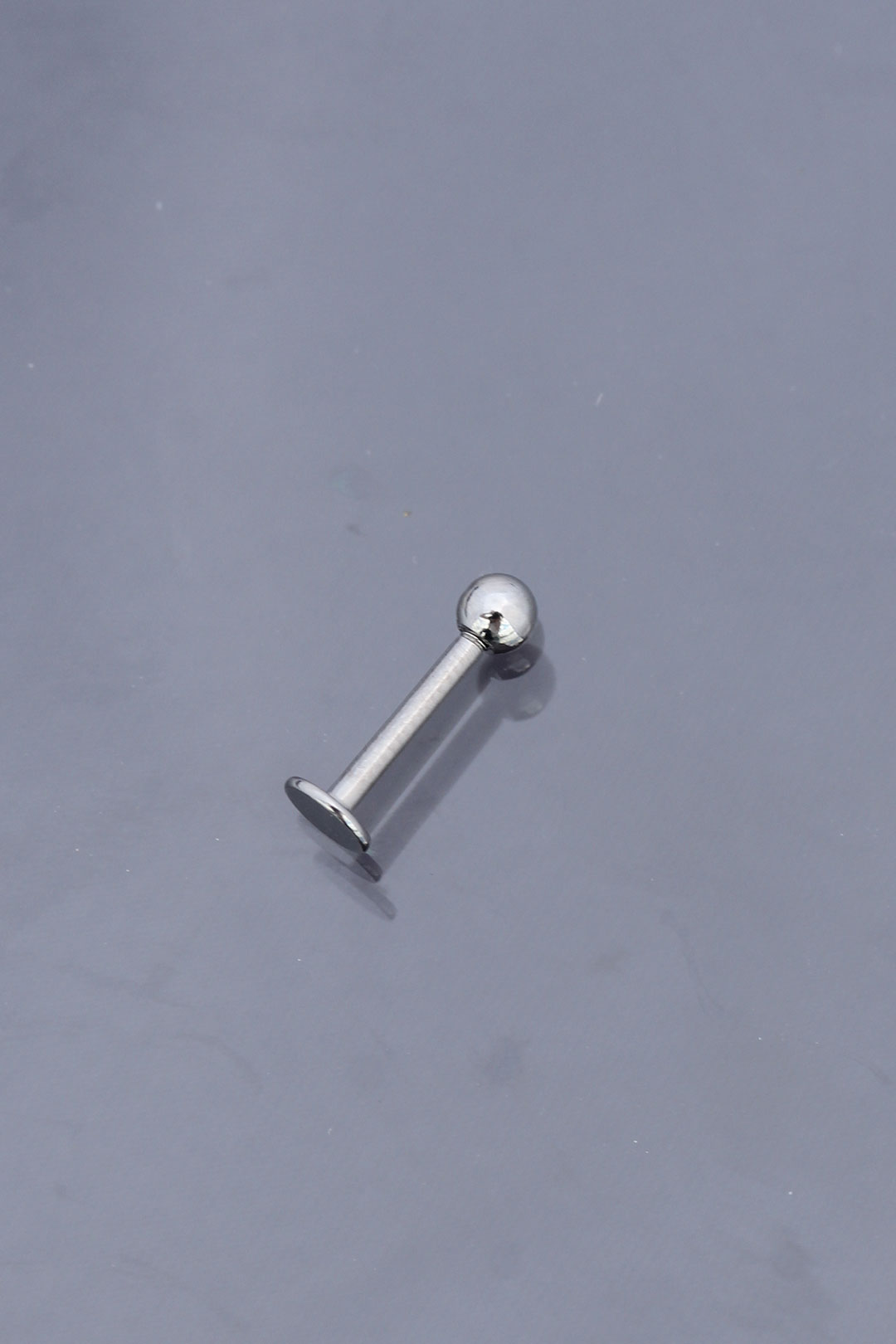 EBJ Silver Color Straight Bar Single-Sided Ball Model 316L Surgical Steel Piercing - Ajaccio