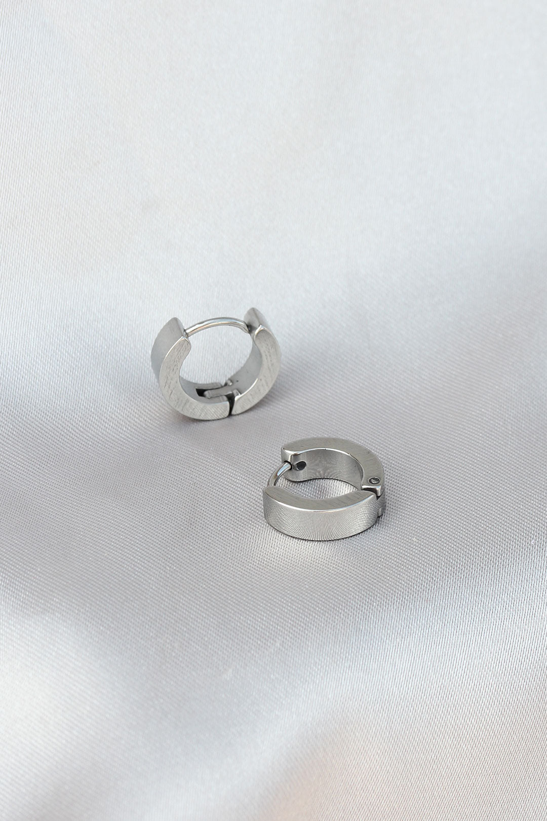 EBJ 316L Stainless Steel Silver Color Ring Model Steel Men's Earring - Metairie