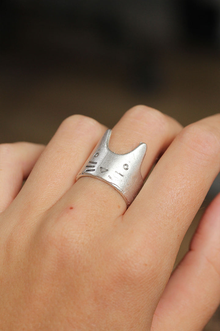 EBJ Adjustable Women's Ring with Authentic Cat Design - Nelson