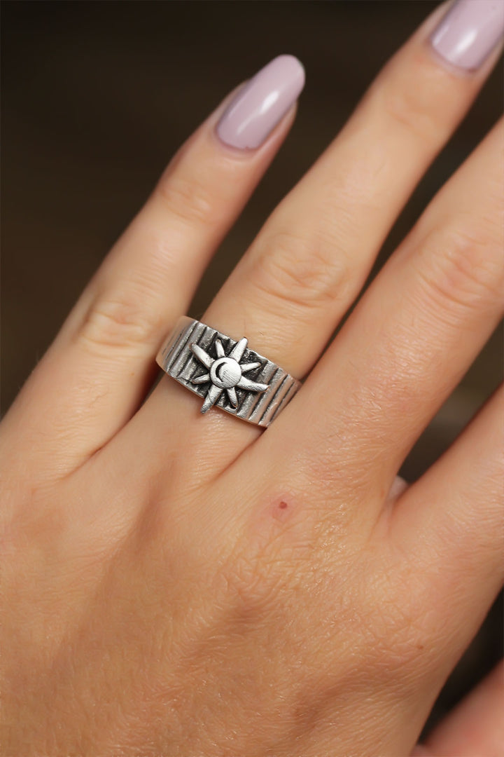 EBJ Adjustable Women's Ring with Authentic North Star Design - Fountainebleau