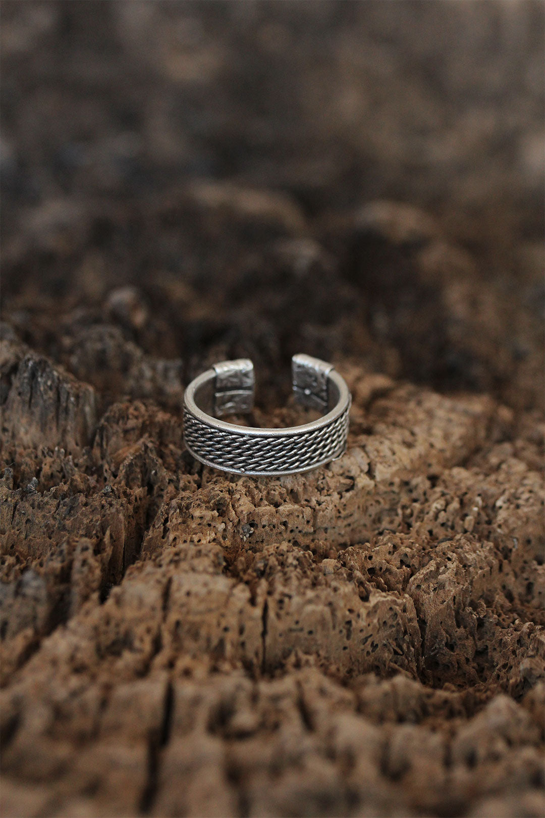 EBJ Patterned Adjustable Men's Ring - Burlington