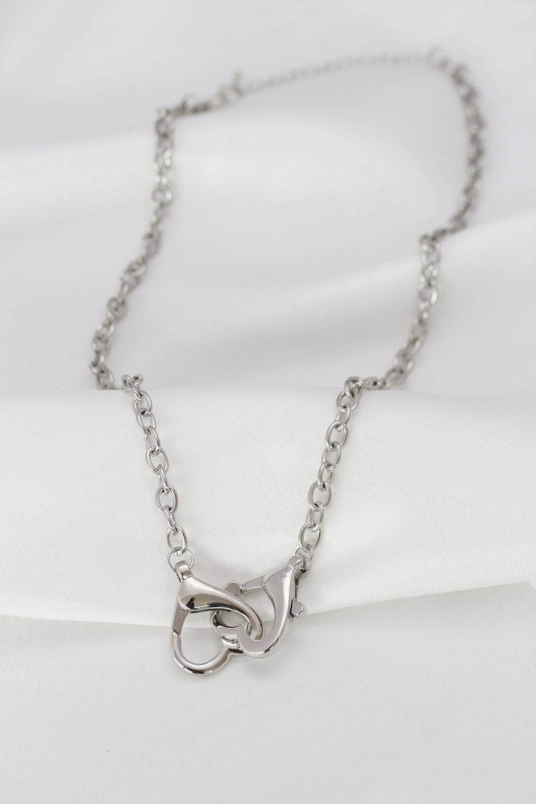 EBJ Silver Color Changing Heart Shaped Chain Necklace - Telford