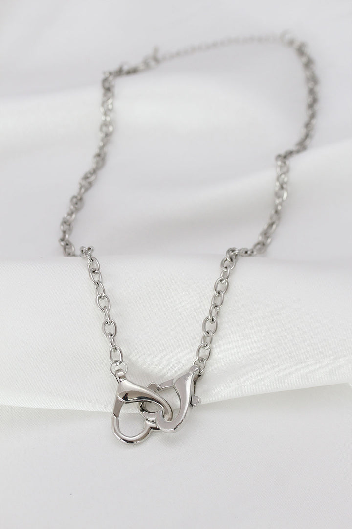 EBJ Silver Color Changing Heart Shaped Chain Necklace - Telford