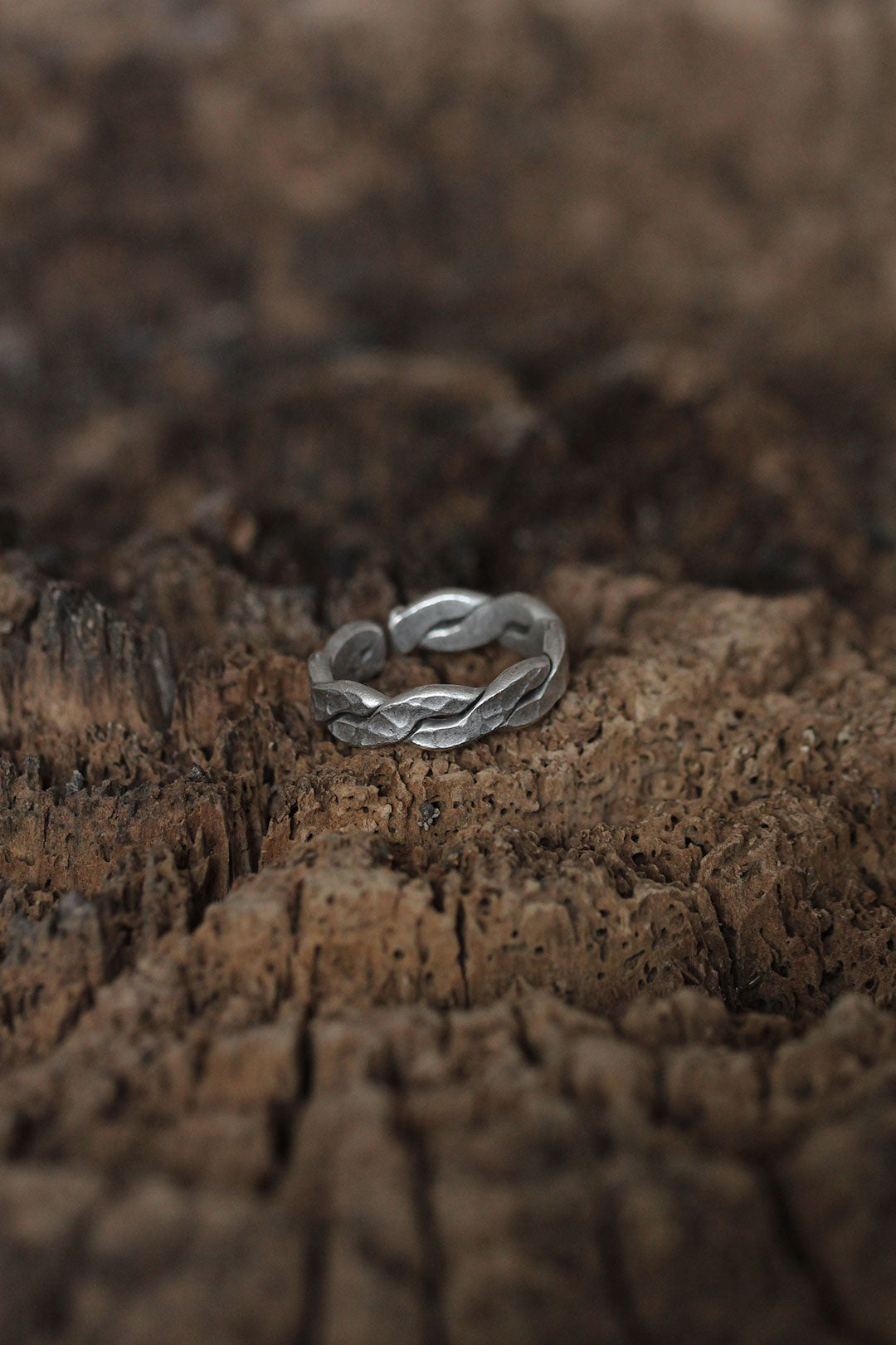 EBJ Adjustable Knitted Design Men's Ring - Rio Tinto