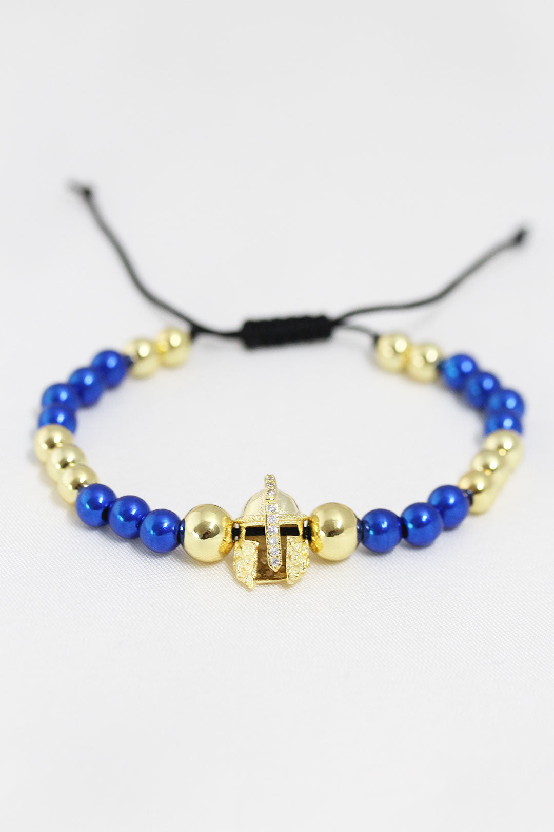 EBJ Yellow and Blue Colored Steel Zircon Object Bracelet with Elevator - Weslaco