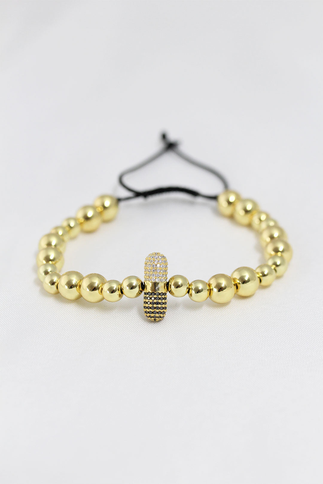 EBJ Gold Color Steel Zircon Object Lifted Bracelet - Bayonne