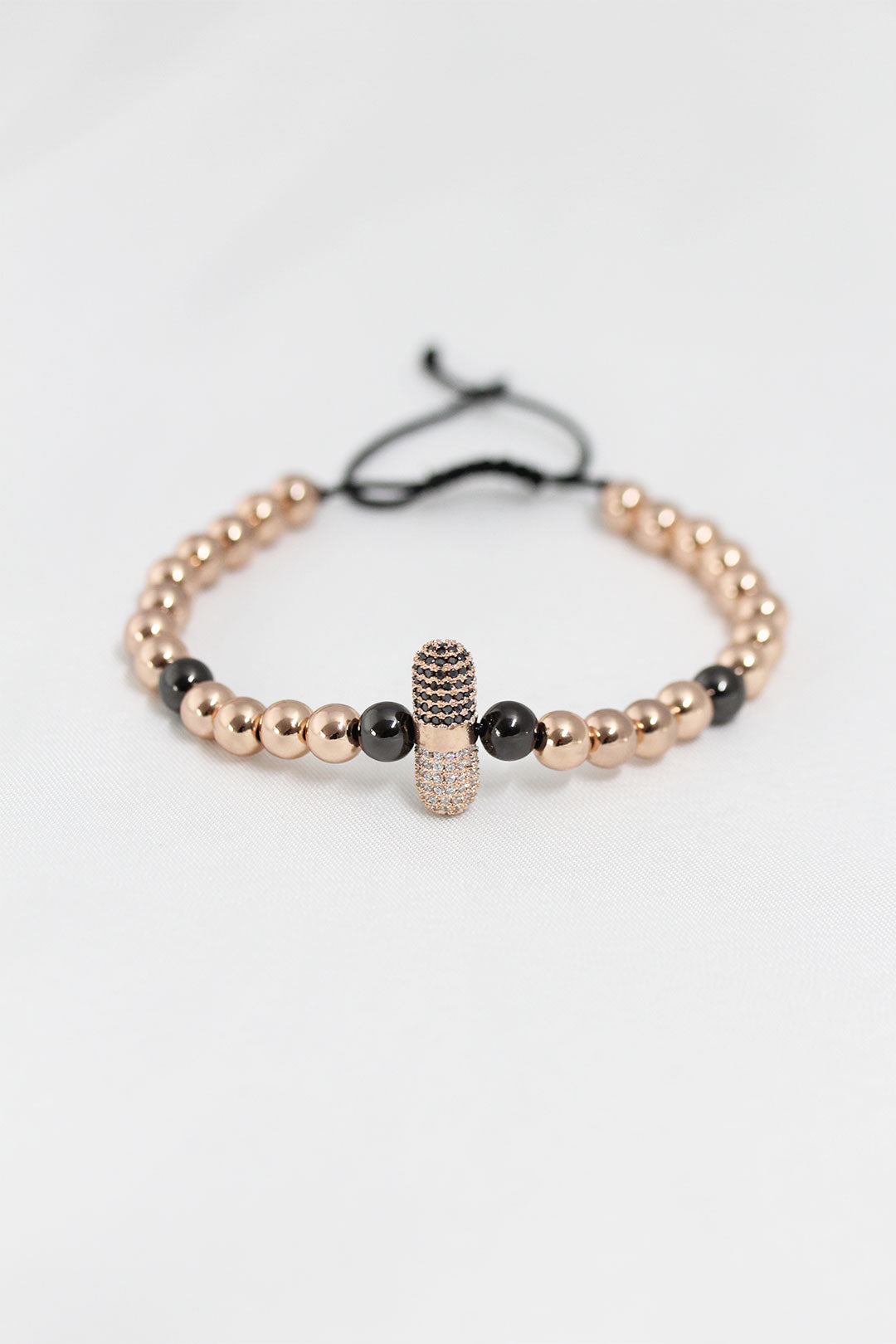 EBJ Rose Gold Stainless Steel Zirconia Object Bracelet with Lift - Évreux