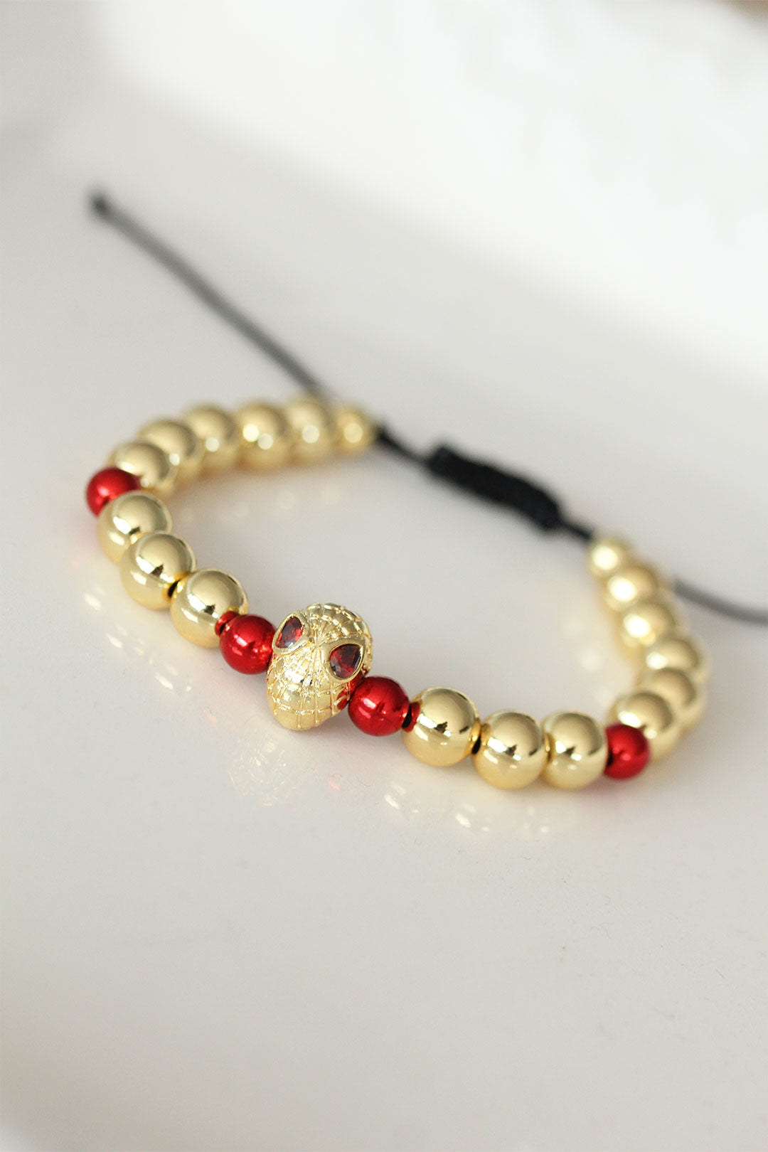 EBJ Red-Eyed Mask Figure Gold Color Steel Bracelet - Euclid
