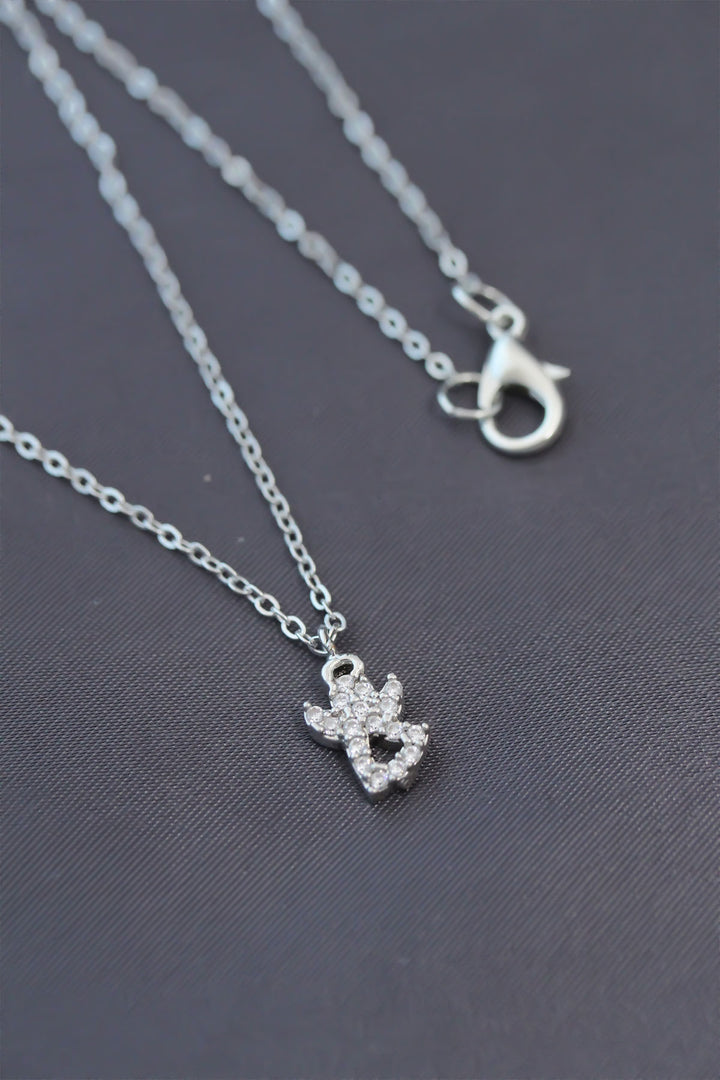 EBJ Minimal Angel Silver Color Zircon Stone Women's Necklace - Isla