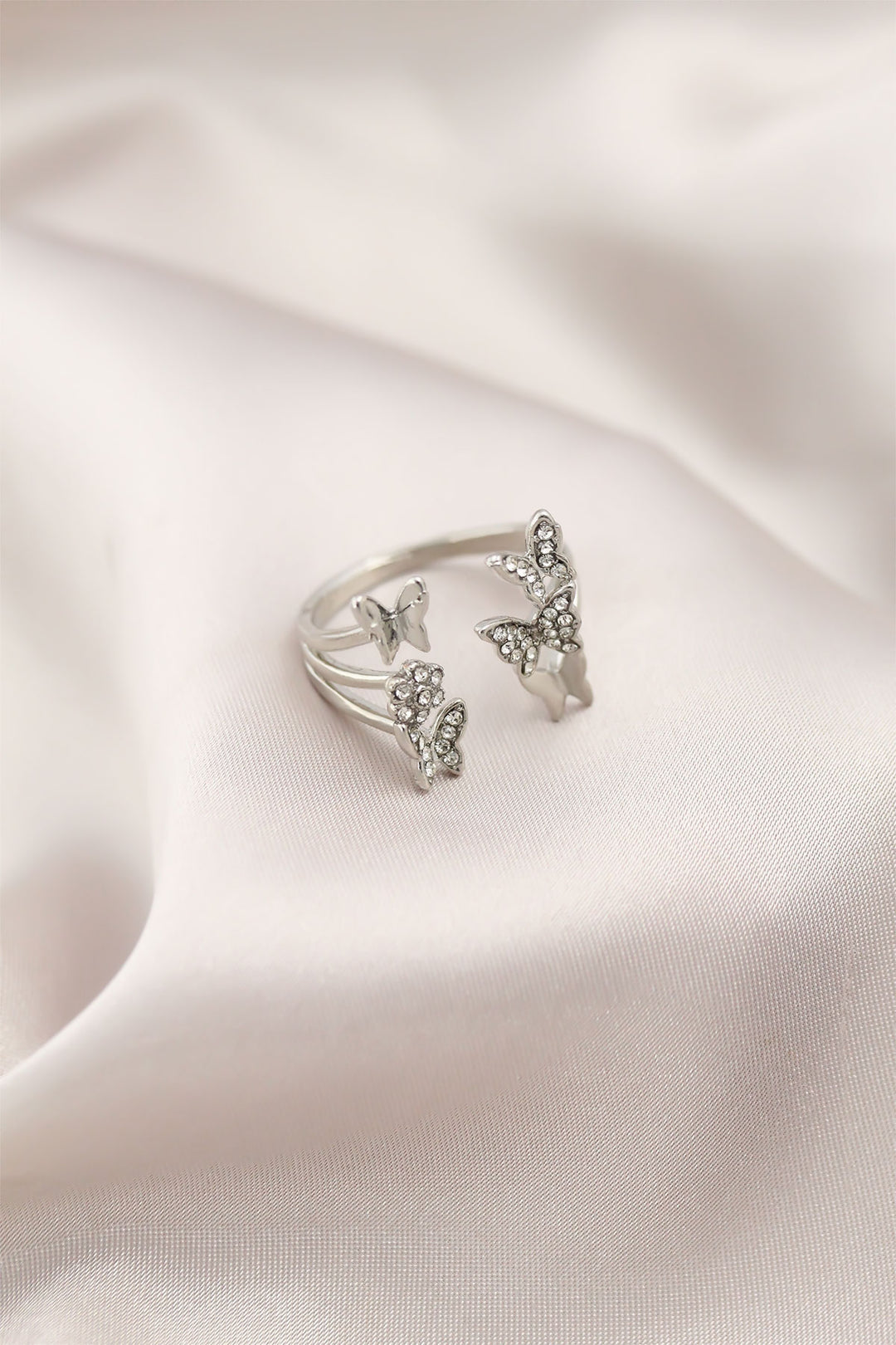 EBJ Silver Color Metal Butterfly Model Women's Ring - Heroica Nogales