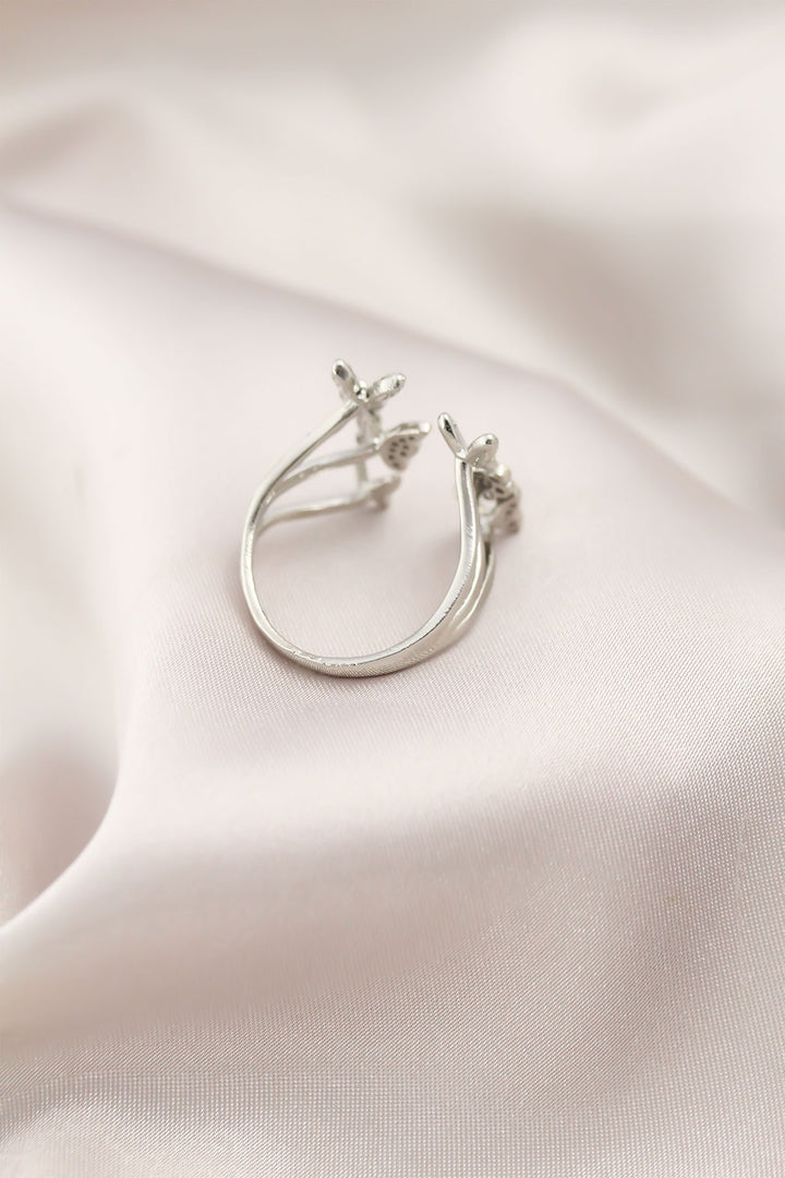 EBJ Silver Color Metal Butterfly Model Women's Ring - Heroica Nogales