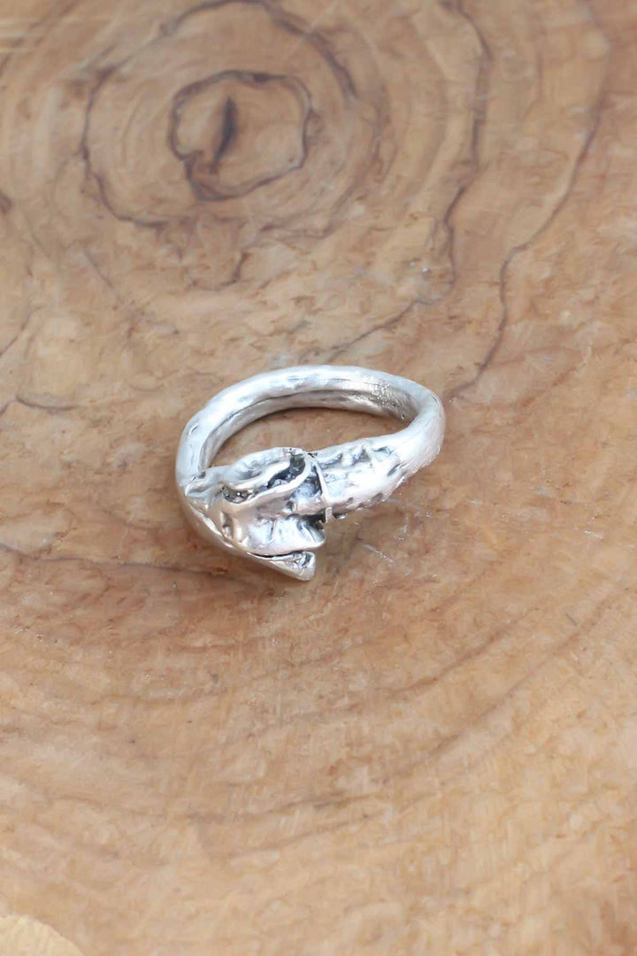EBJ Goat Shaped Silver Color Adjustable Men's Ring - Mitrovicë