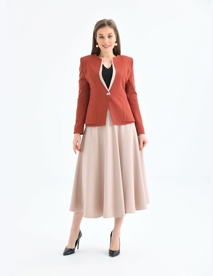 NDL Women Flared Skirt Women's Suit Cinnamon - Merced