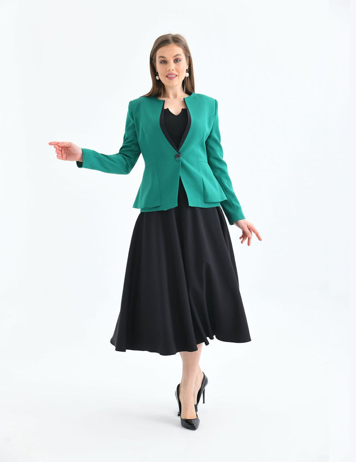 NDL Women Flared Skirt Women's Suit Green - Vestavia Hills