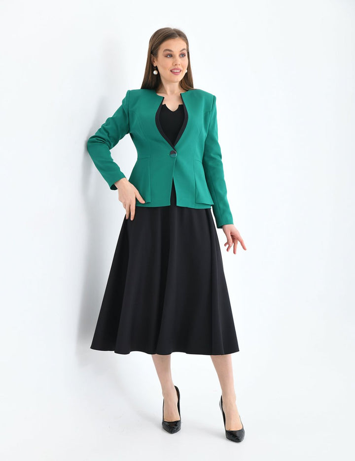 NDL Women Flared Skirt Women's Suit Green - Vestavia Hills