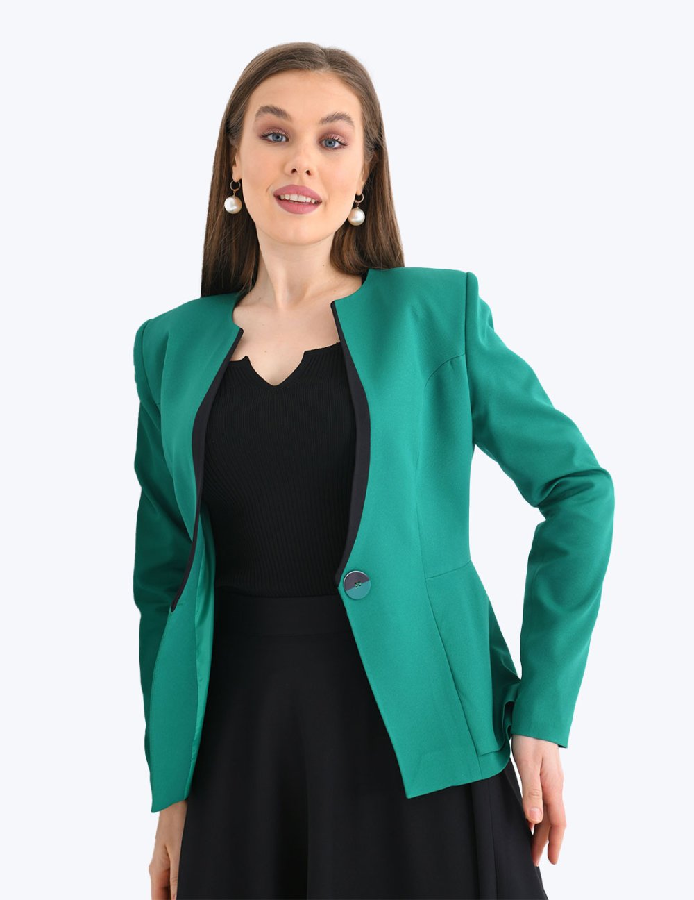NDL Women Flared Skirt Women's Suit Green - Vestavia Hills