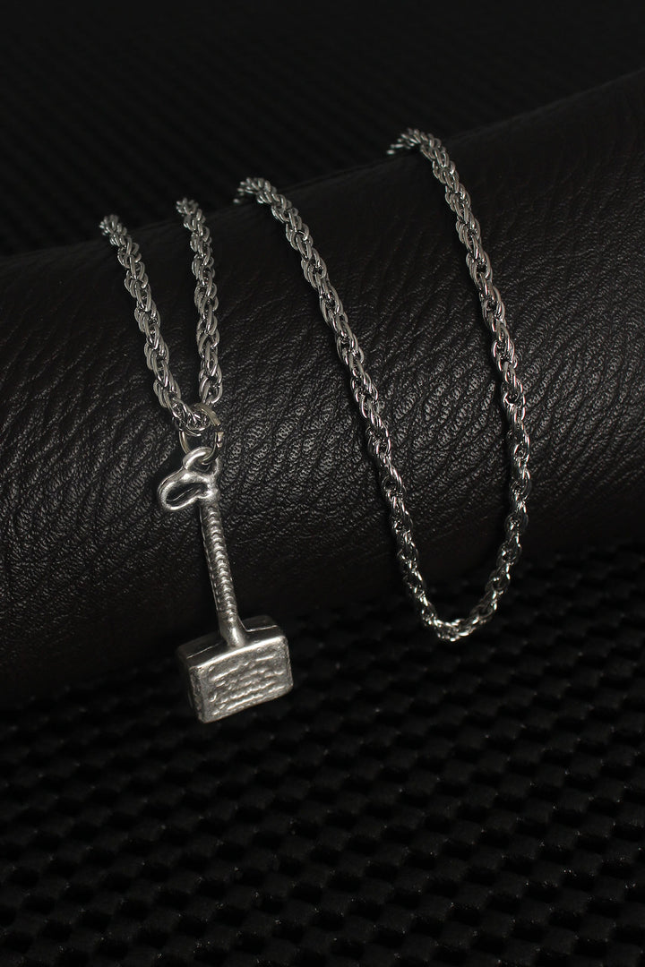 EBJ Silver Color Hammer Figure Men's Necklace - Holly Springs
