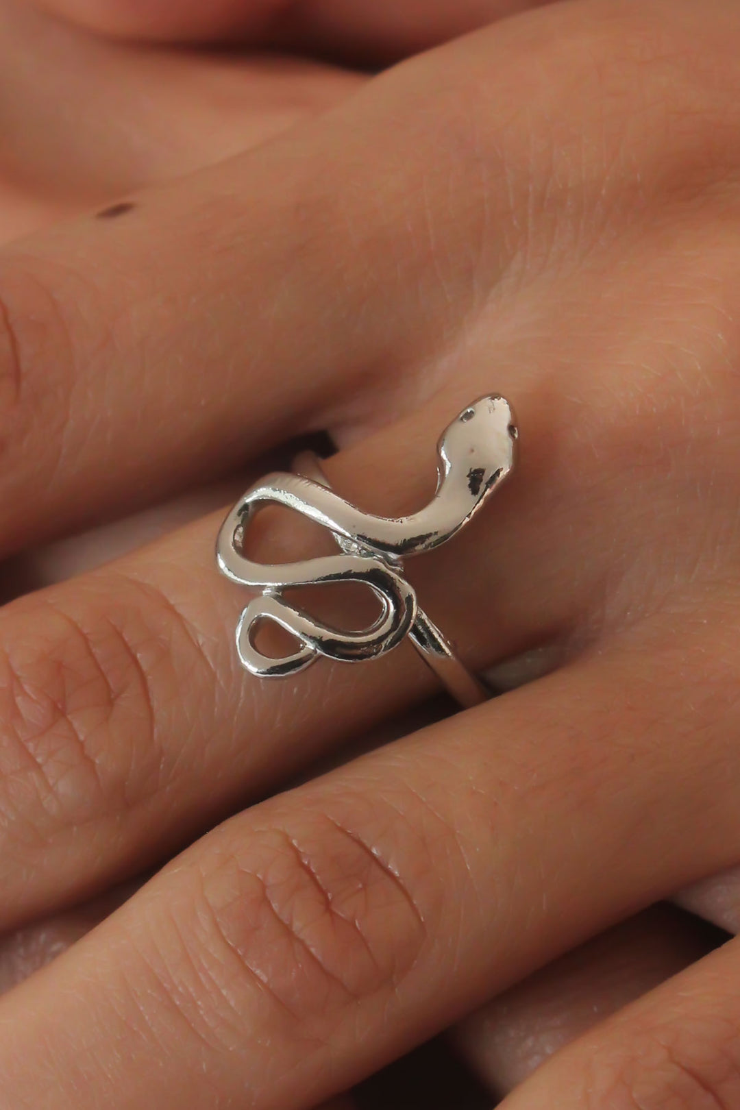 EBJ Silver Color Snake Pattern Women's Ring - North Charleston