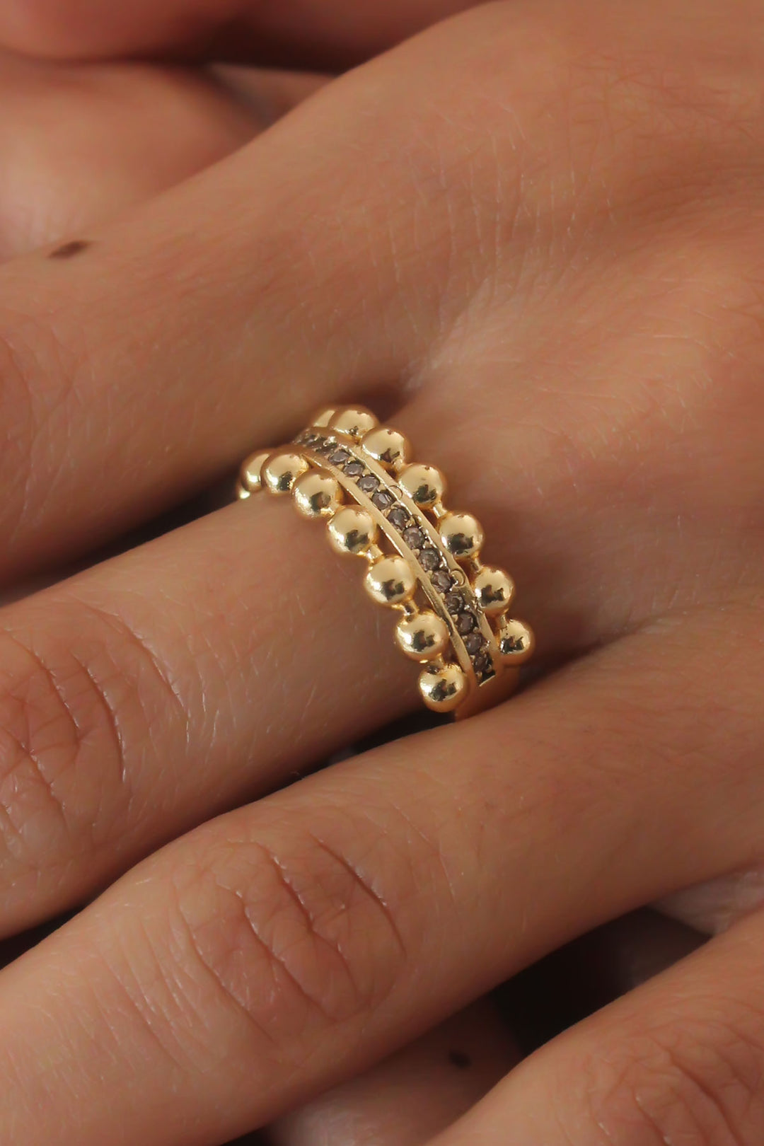 EBJ Gold Color Zircon Stone Women's Ring - Texas City