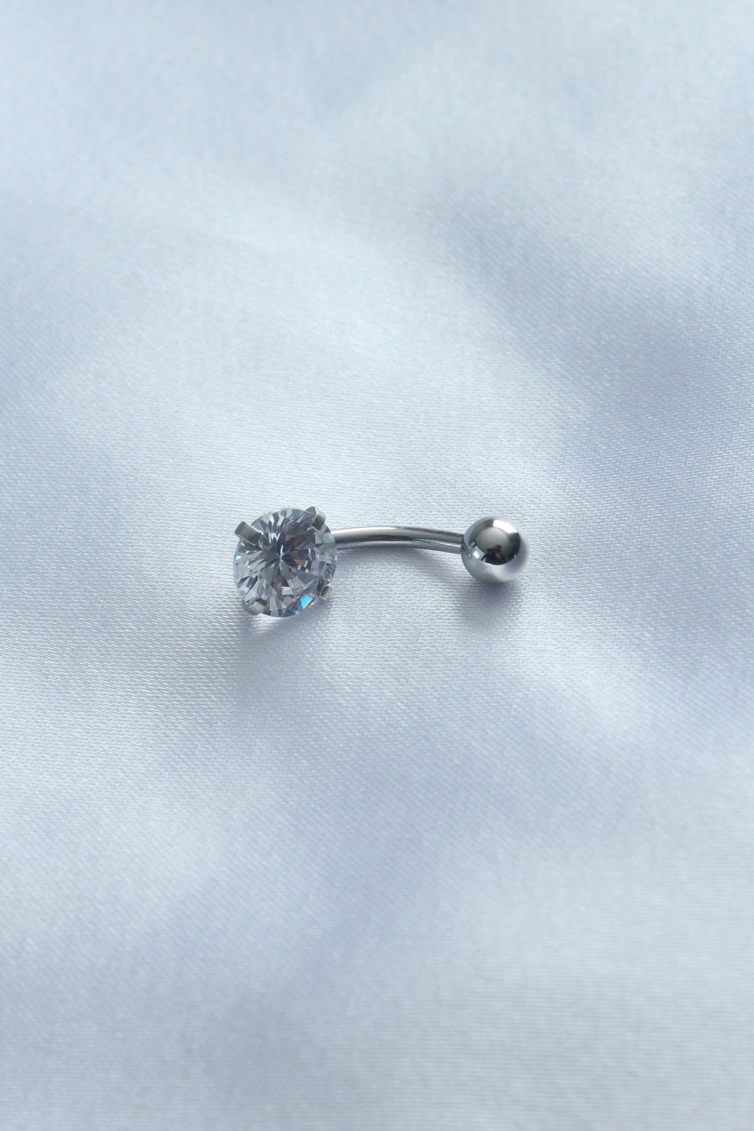 EBJ 316L Surgical Steel Belly Button Ring with Zircon Stone - Detmold