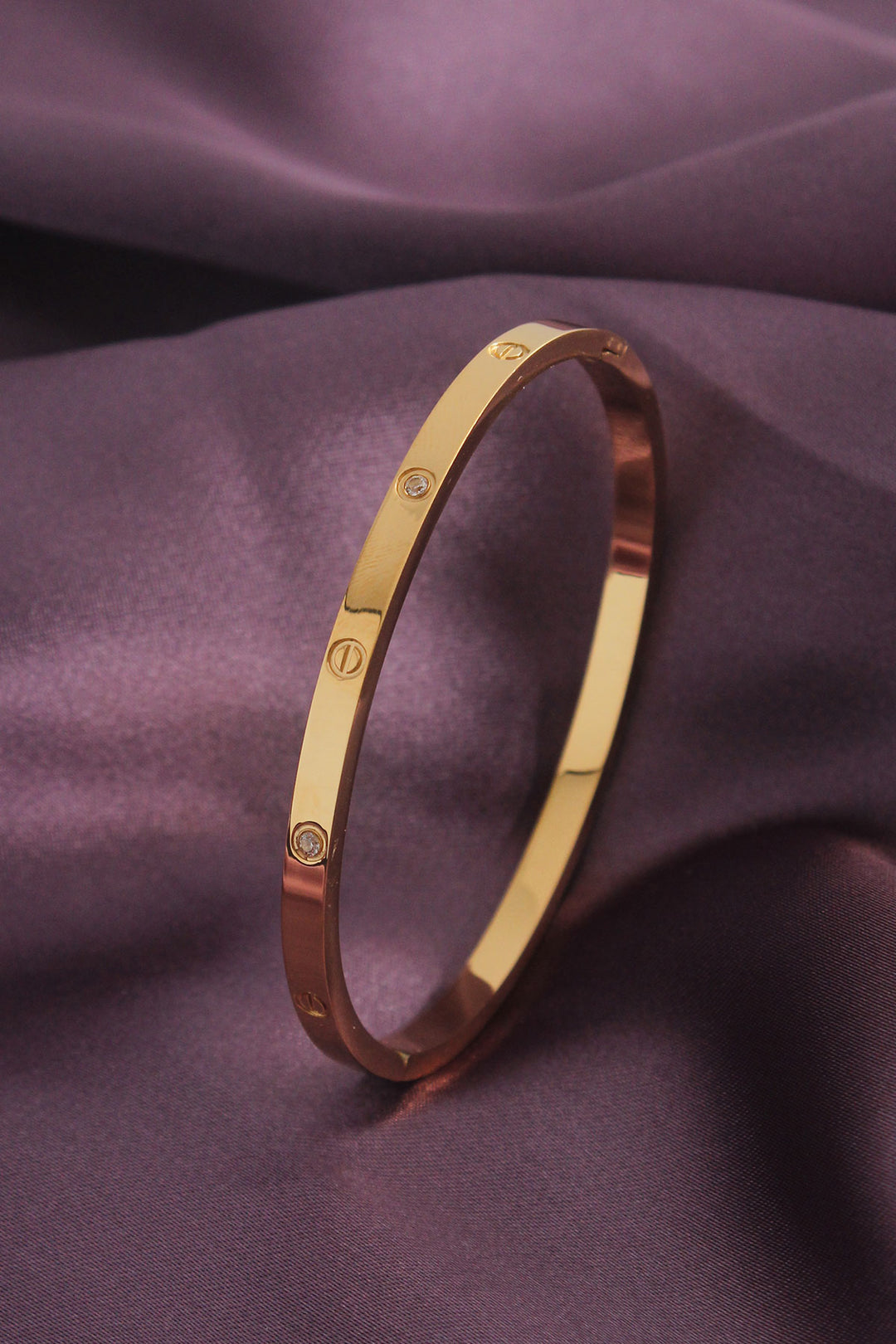 EBJ 316L Stainless Steel Zircon Stone Detail Women's Cuff - Grants Pass