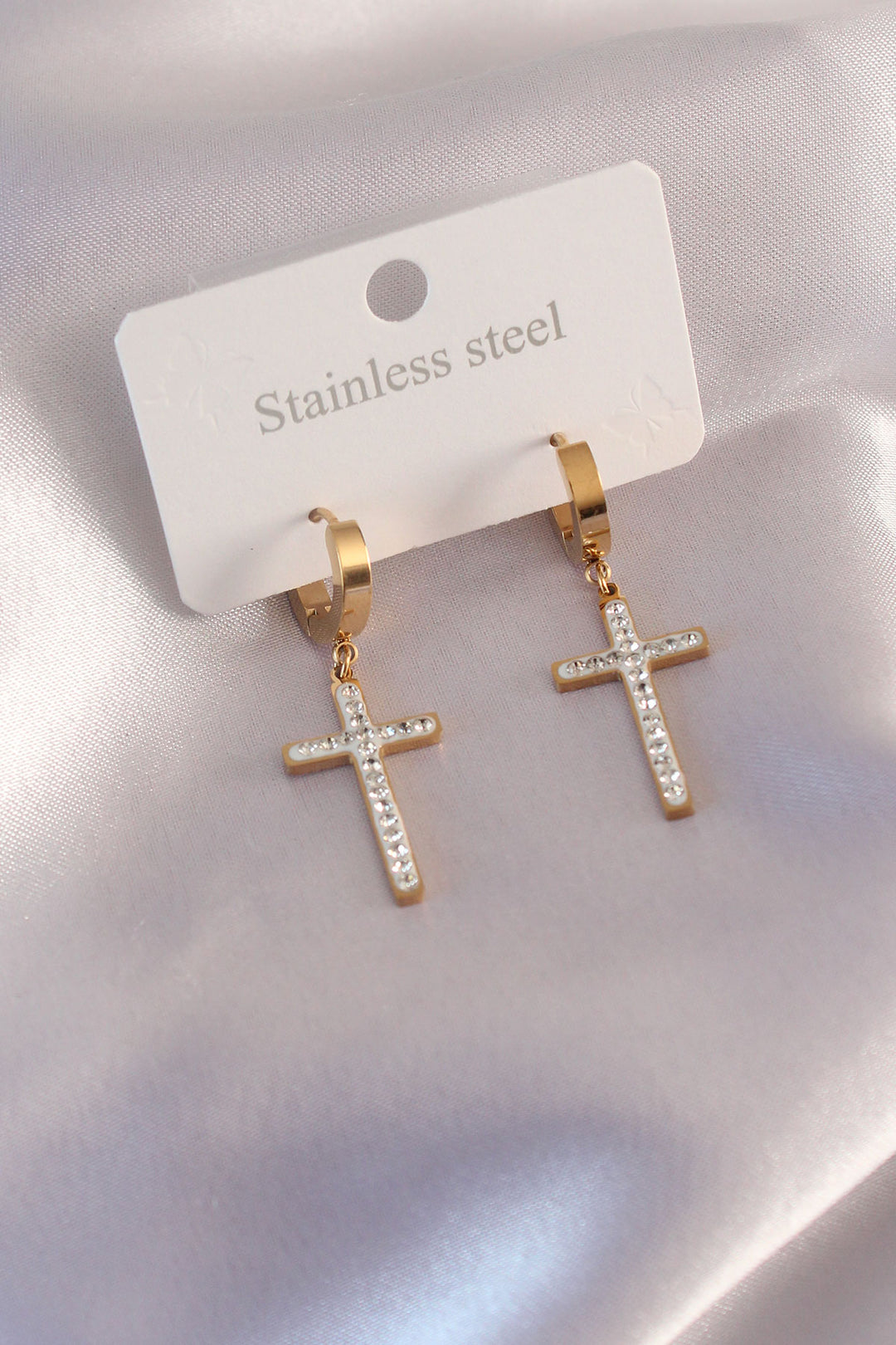 EBJ Steel Gold Color Zircon Stone Women's Earring - Bondy
